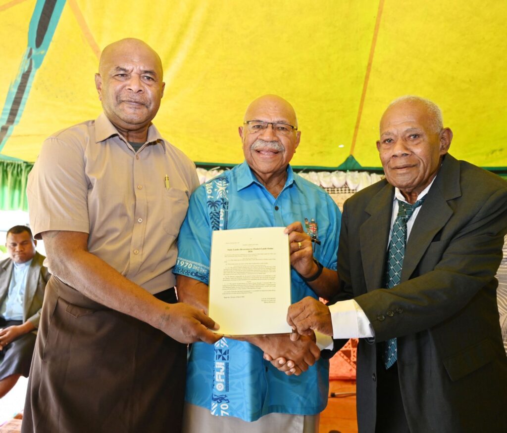 HISTORIC LAND REVERSION OF LAND KNOWN AS NG 2 TO MATAQALI NADALA